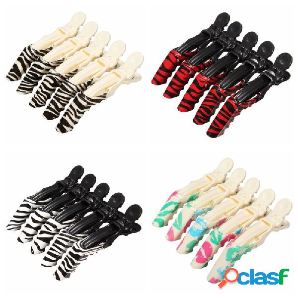 5Pcs Professional Crocodile Hair Clips Hairdressing Salon