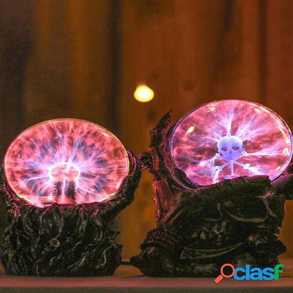 Halloween Caveira bola mágica luz noturna engraçada