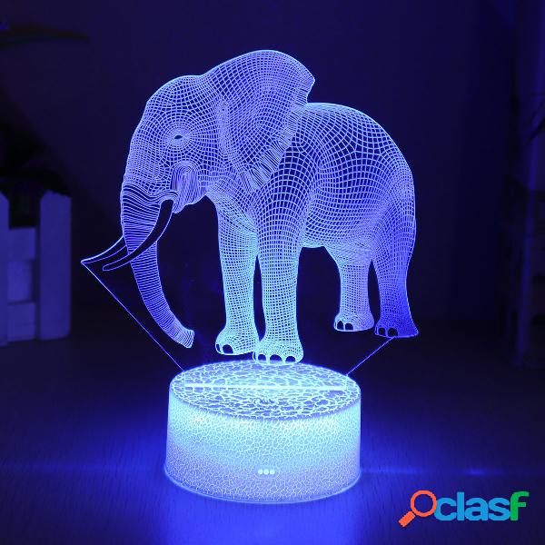 Modelo de elefante Controle Remoto Toque Interruptor 3D