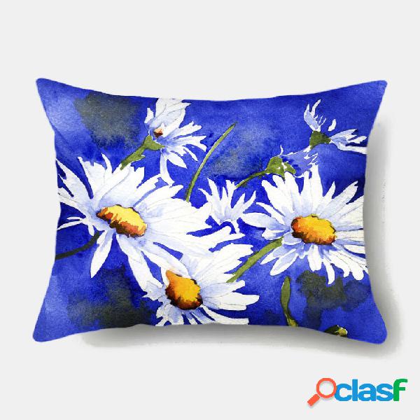 1 PC Daisy Flowers Colorful Impressão Fronha Decoração de