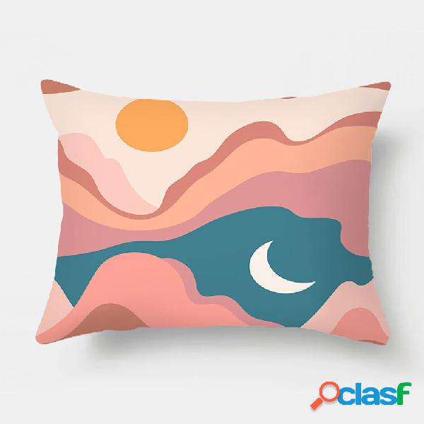 1 PC Moon Sun Impressão Fronha Decoração de Casa Sofá