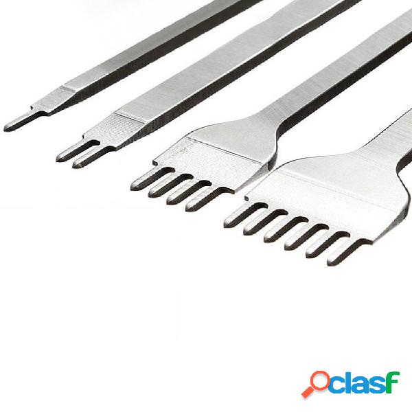 1 conjunto de 4 ferramentas de couro artesanal Punches de