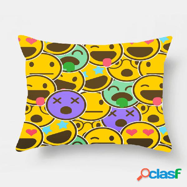 1 pc Smile cartoon overlay impressão fronha decoração de