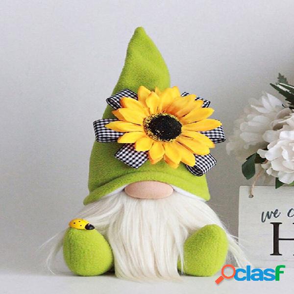 1PC Bee Festival Girassol Faceless Creative Gnome Boneca