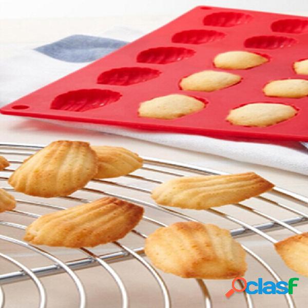 20 Cavidade Mini Madeleine Shell Silicone Bolo Pan Molde De