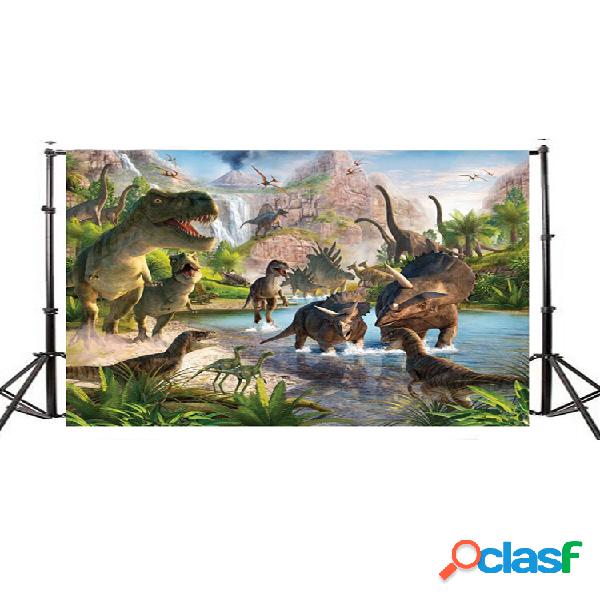 7x5ft Dinosaur Vinyl Studio Backdrop Photography Props Photo