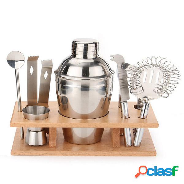 9Pcs DIY Stainless Steel Cocktail Shakers Mixer Drink