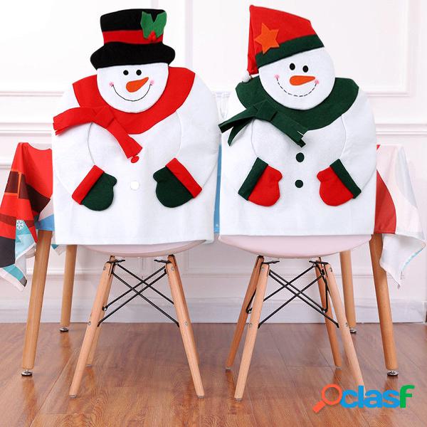 Boneco de neve do natal Cadeira Tampa Traseira Festival Casa