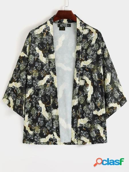 Casaco protetor solar masculino casual estilo chinês retrô
