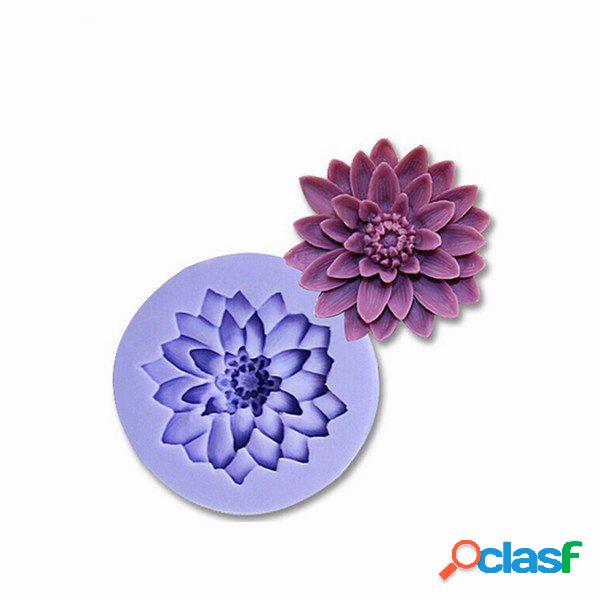 Chrysanthemum Silicone Fondant Mold Cake Decoração Molde