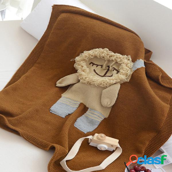Cobertor de bebê bonito estilo cartoon infantil outono