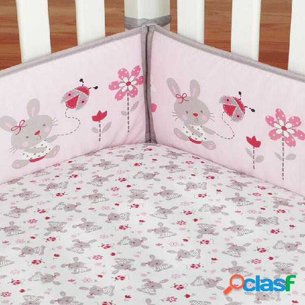 Conjunto de berçário para crianças com 4 peças, coelho,