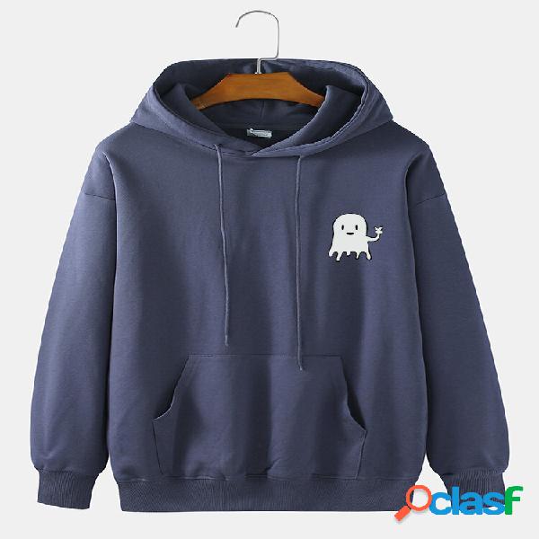 Hoodies masculinos 100% algodão para Halloween desenho