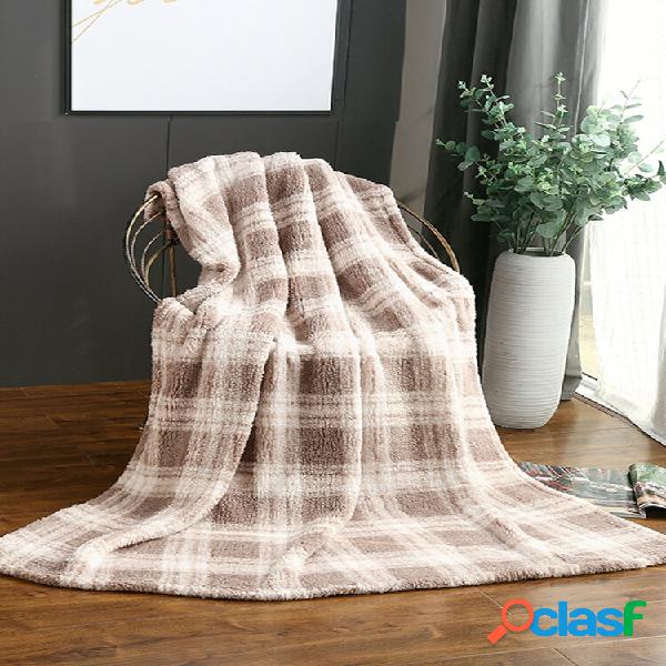Manta Padrão Manta Coral Fleece Pausa Para o Almoço Sofá