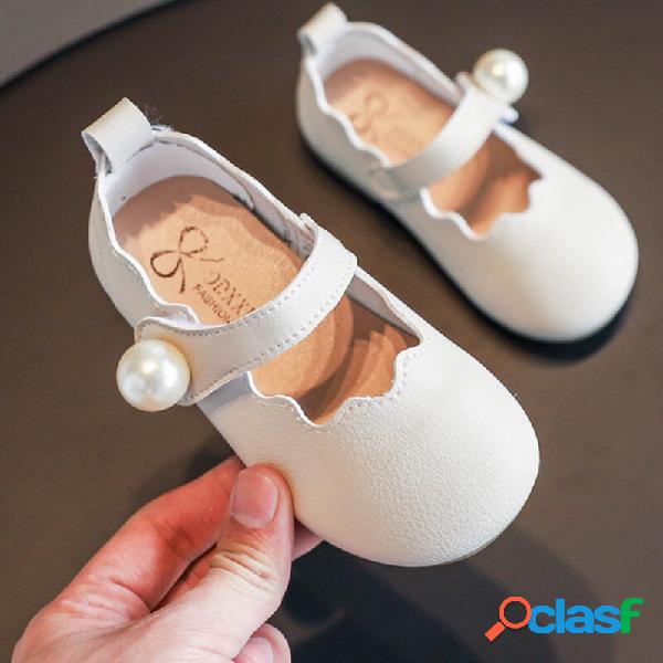 Meninas Cor Sólida Confortável Soft Sola Gancho Loafers