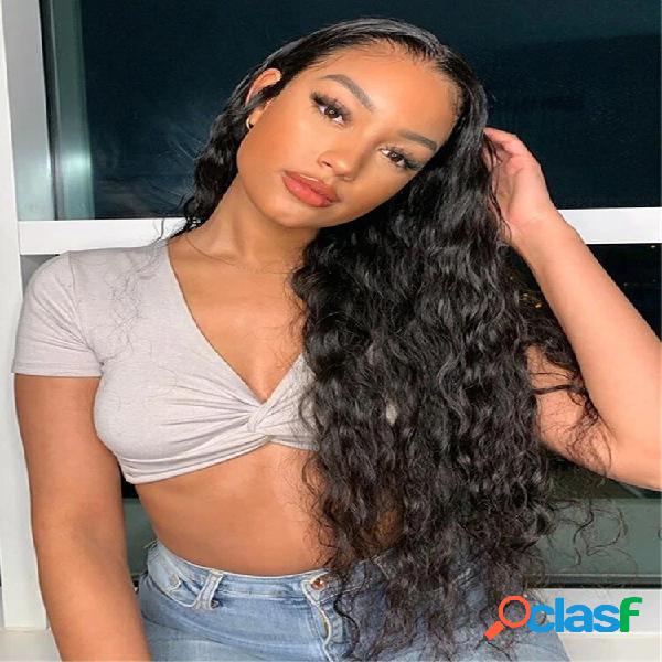 Milho Perm Long Curly Cabelo Resistente ao Calor Franja