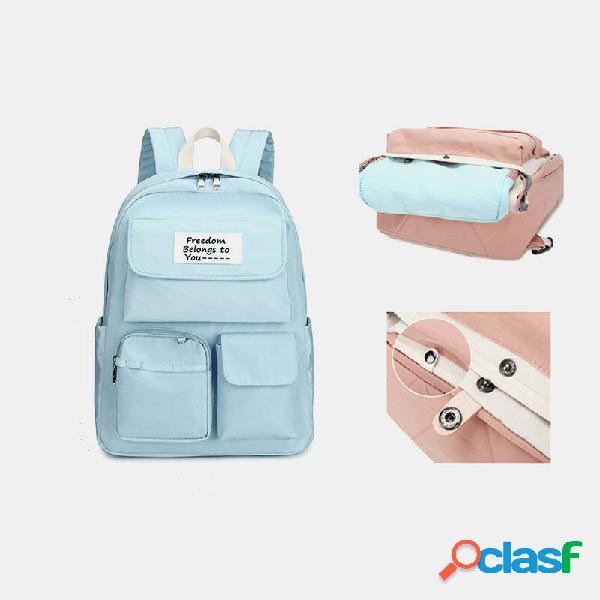 Mochila feminina casual frente e verso Design à prova