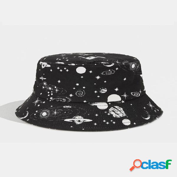 Mulheres e homens Cartoon Space Planet Padrão Casual Soft