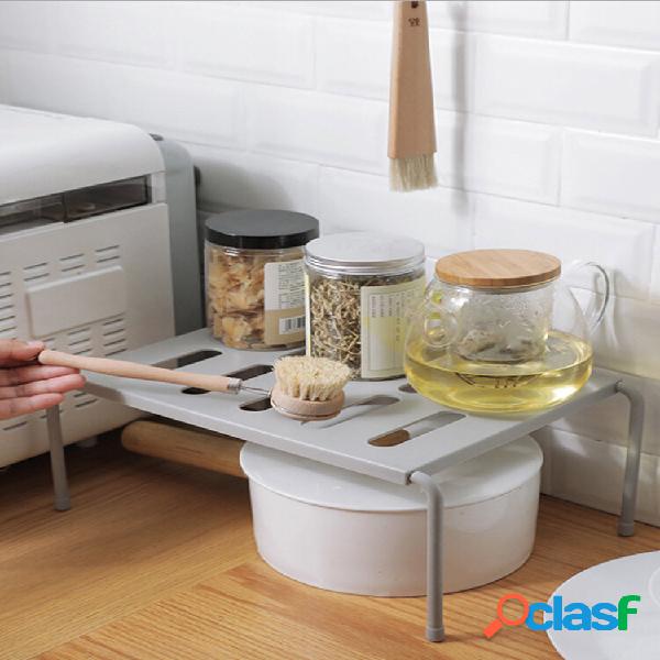 Prateleira retrátil multifuncional para cozinha prateleira