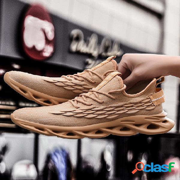 Sapatos Moda Masculina Tecido Mosca Leve Respirável Lazer