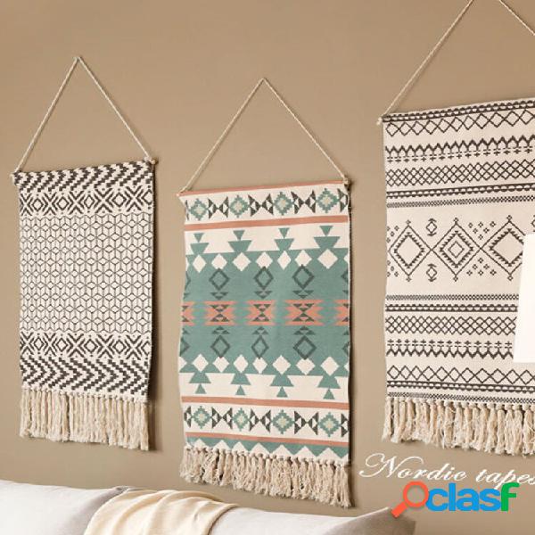 Tapeçaria com borla de estilo nórdico Bohemian Macrame