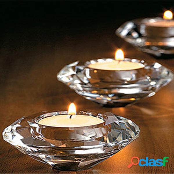Vidro Cristal Chá Luz Candelabros Candelabro Stand