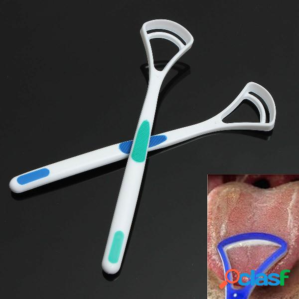 2pcs oral Dental limpador de língua cuidados Escova