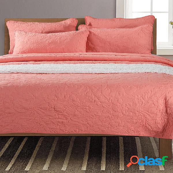 3 unidades de cama de algodão colcha de bordados americana