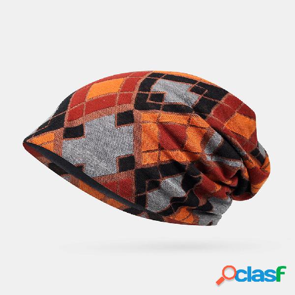 Algodão feminino Plus Veludo Keep Warm Diamonds Padrão