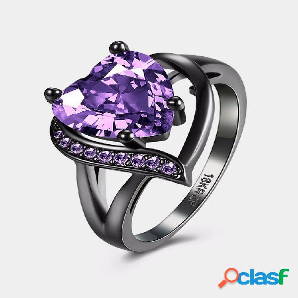 Anel de casamento feminino INALIS de cobre Coração anel de