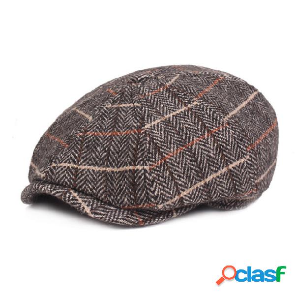 Boné vintage boina jornaleiro Chapéu Octagon Chapéu