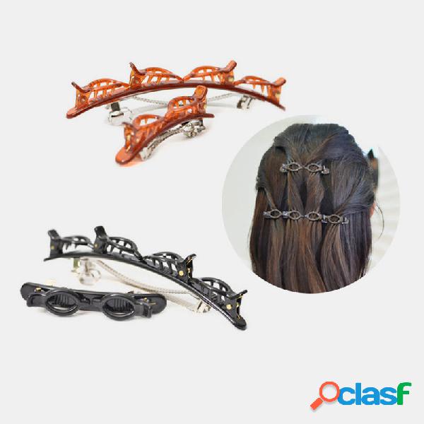 Braided Cabelo Clip Bangs Cabelopin Twist Cabelo Styling