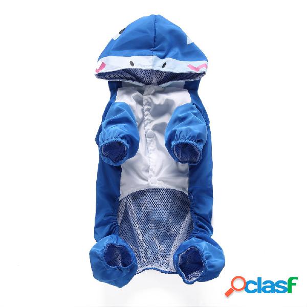 Cachorro Capa de Chuva Rainsuit Casaco de Cachorro Cão À