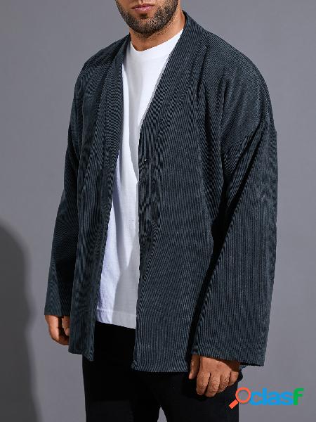 Casaco casual masculino outono inverno cor sólida Cardigan