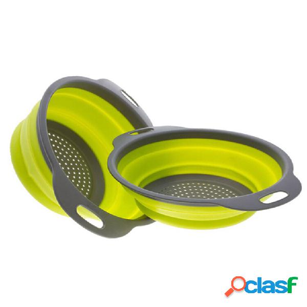 Cesto Colapsável de Silicone Dobrável de Vegetais Frutas