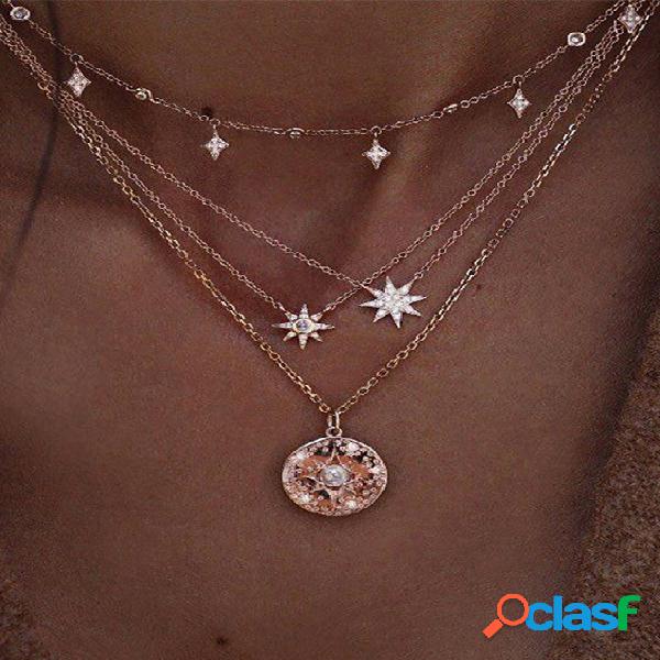 Colar de várias camadas da luz das estrelas gráfica