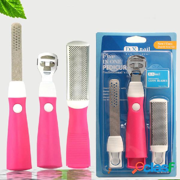 Conjunto de ferramentas de pedicure 5 em 1 Esfoliante Calos