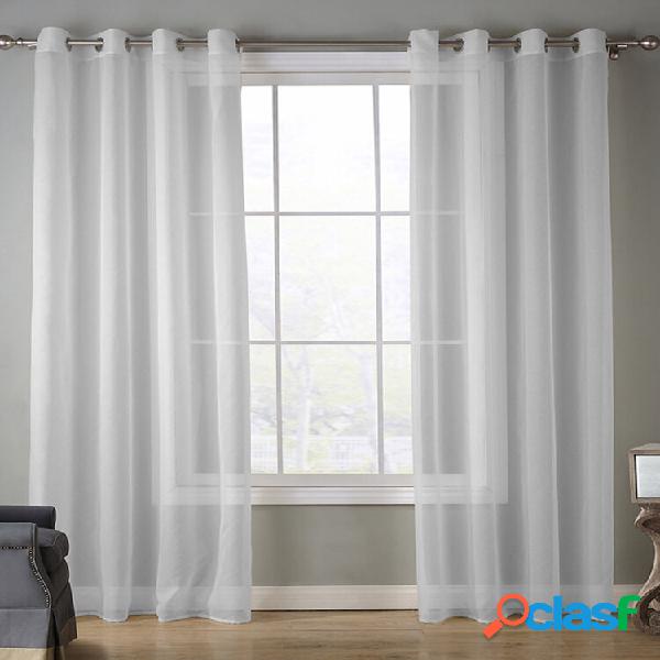 Cortinas de cor lisa Telas de quarto Cortinas simples Janela