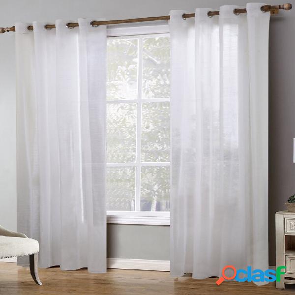 Cortinas de cor lisa Telas de quarto Cortinas simples Janela