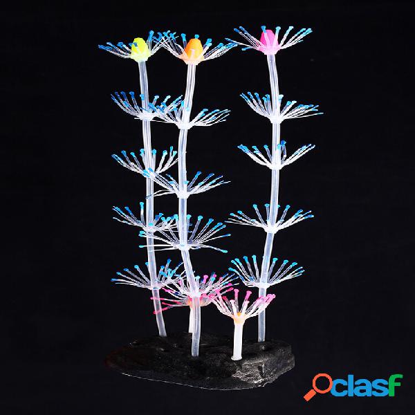 Decoração de coral artificial de aquário fluorescente