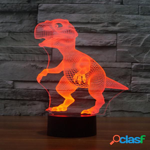 Dinosaur Colorful 3D LED Lights USB Bateria Touch Control
