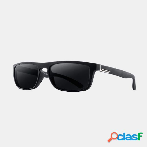Homens Full Square Frame HD Polarizado UV Proteção Óculos
