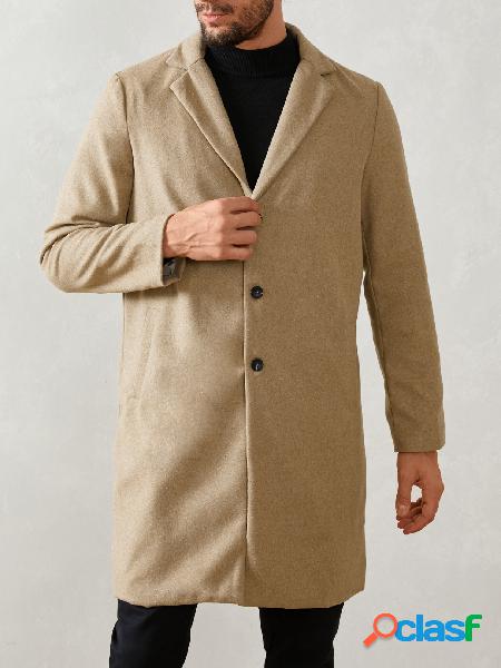 INCERUN Casaco masculino estilo britânico moda inverno cor