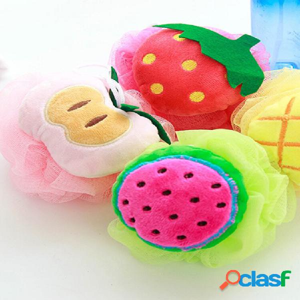 Kawaii Colorful Bola de banho em forma de fruta chuveiro