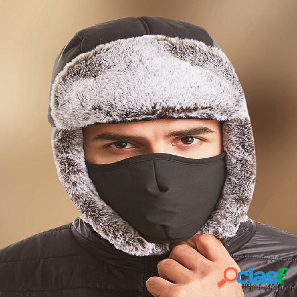 Masculino 2 PCS Pelúcia Plus Velvet Keep Warm Orelha