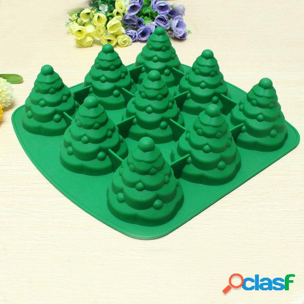 Molde de bolo de árvore de Natal 3D Bolo de silicone Bolo