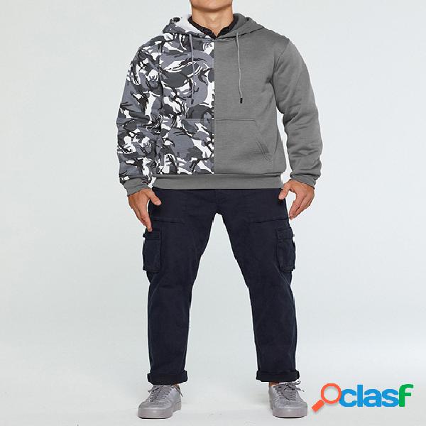 Moletom com capuz masculino outono / inverno casual