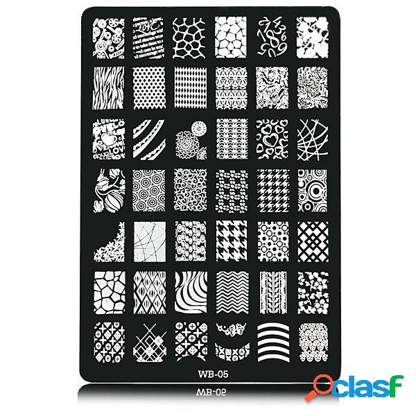 Placa de impressão de imagens de uñas Molde de estampagem
