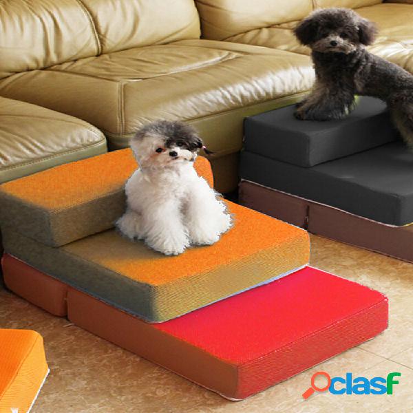Portátil 2-Passos Cachorro Cat Pet Stairs Ramp Ladder