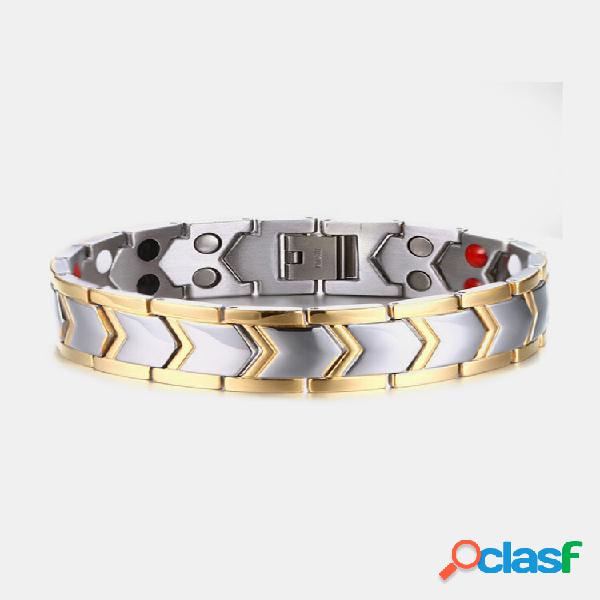Pulseira moderna de cura em aço inoxidável para melhorar a